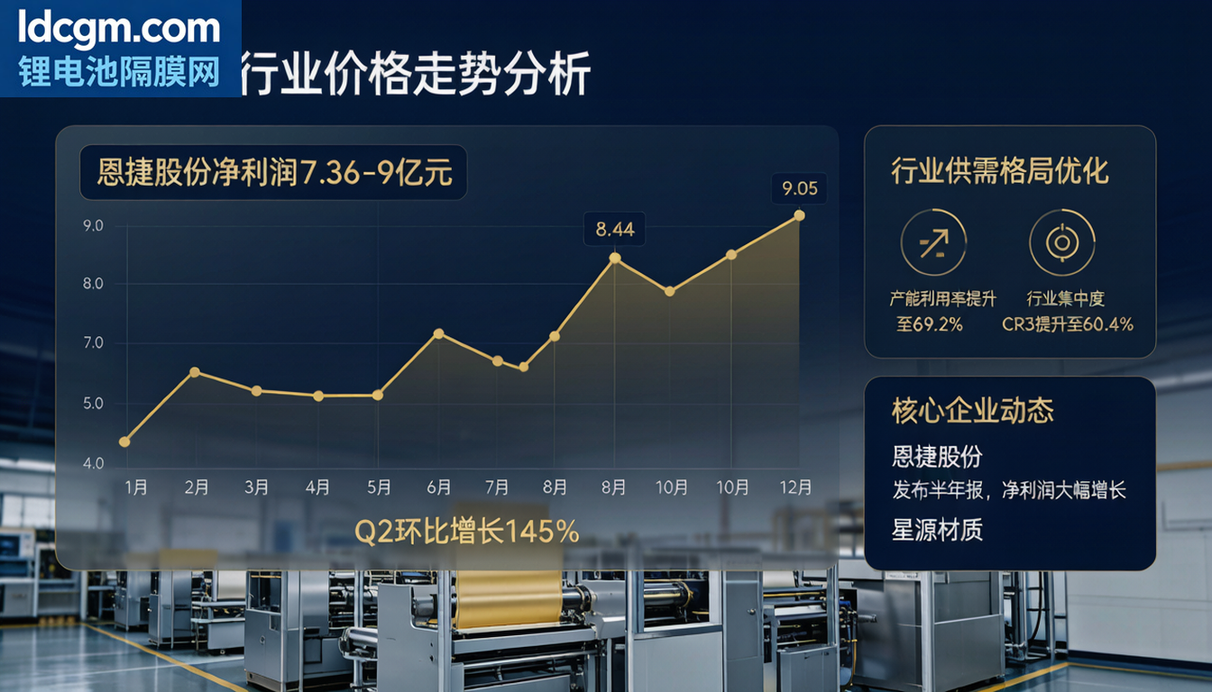 【市场行情】锂电隔膜行业周期拐点确认:恩捷股份扭亏为盈,量价齐升趋势明朗