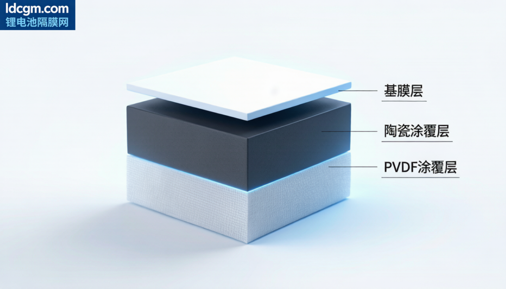 【隔膜百科】涂覆隔膜结构示意图解析