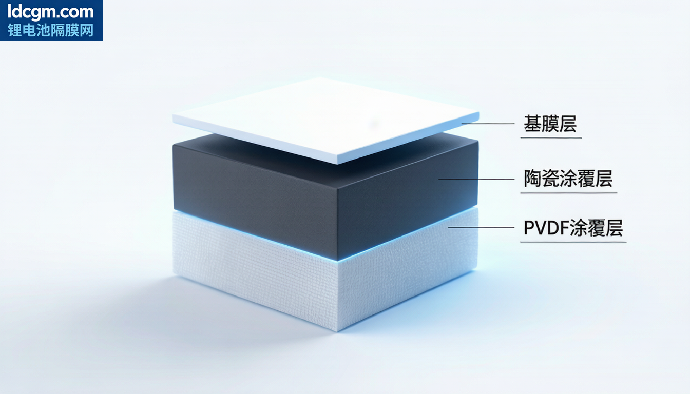 【隔膜百科】涂覆隔膜结构示意图解析